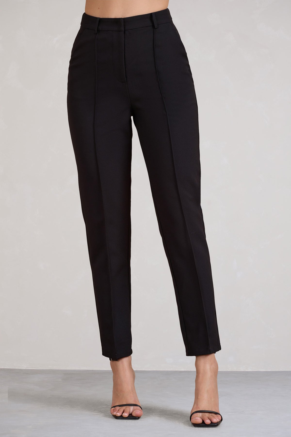 Buy Long Black Pants, Straight Leg Pants, Cigarette Trousers, High Waist  Solid Black Stretchy Comfortable Pants Online in India - Etsy